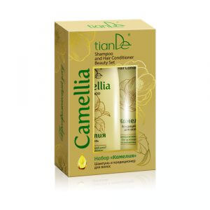 Set "Camellia": Shampoo und Haarspülung, 220 g + 100 g